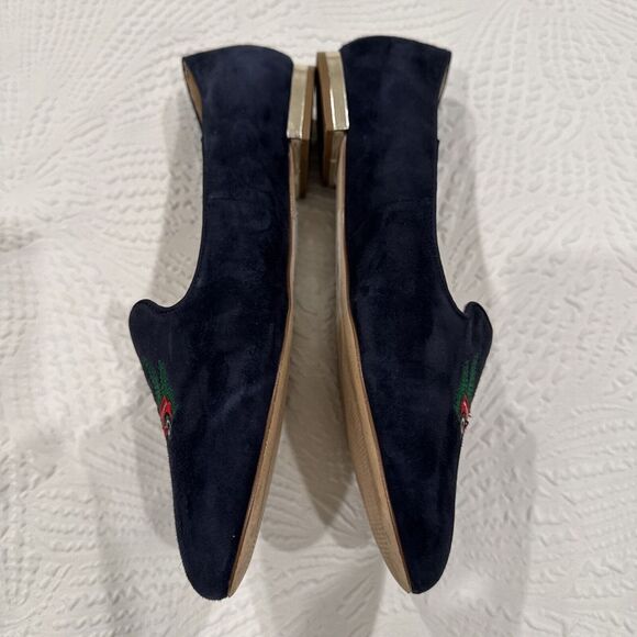 Talbots EUC Ryan Blue Suede RED TRUCK Christmas Holiday Flats Shoes Women's 8 M - Picture 2 of 16